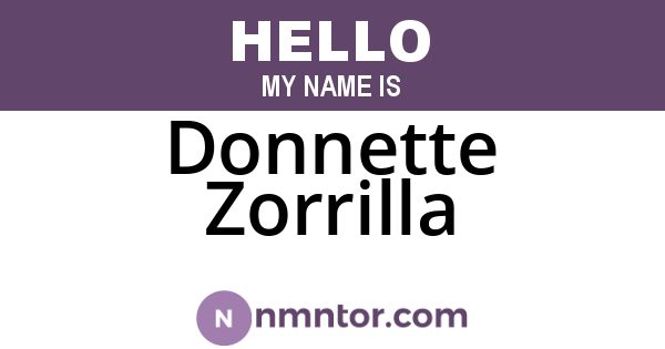Donnette Zorrilla