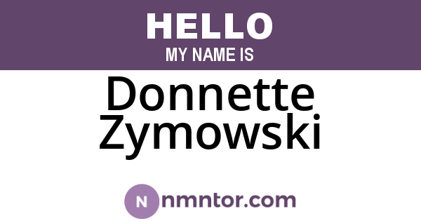 Donnette Zymowski
