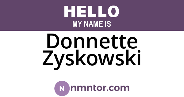 Donnette Zyskowski