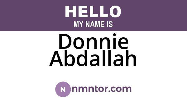Donnie Abdallah