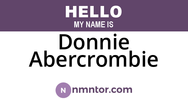 Donnie Abercrombie