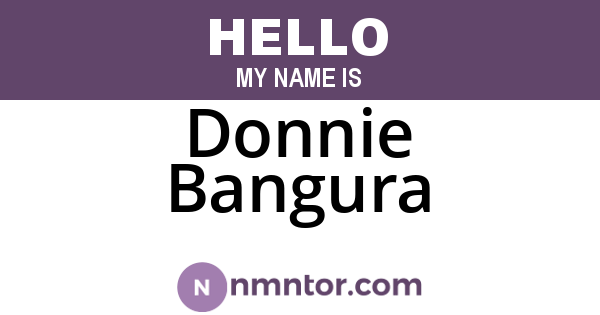 Donnie Bangura