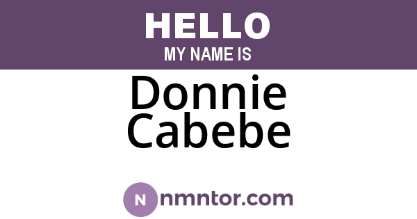 Donnie Cabebe