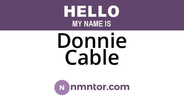 Donnie Cable