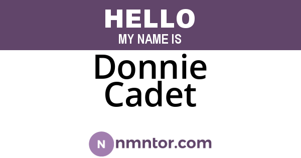 Donnie Cadet