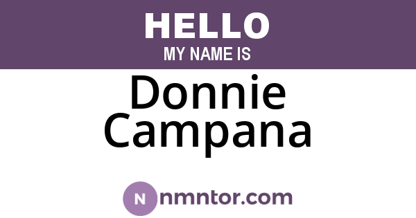 Donnie Campana