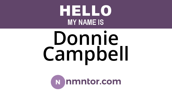 Donnie Campbell