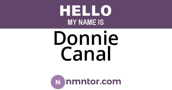 Donnie Canal