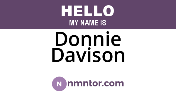 Donnie Davison