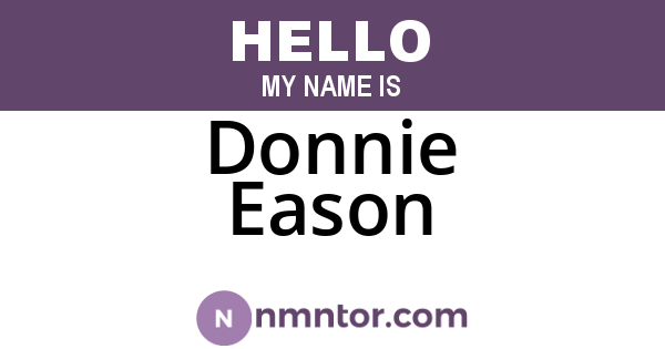 Donnie Eason
