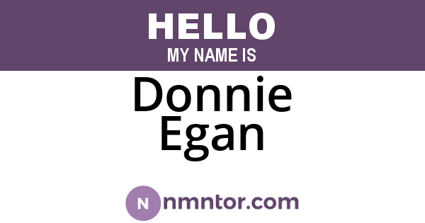 Donnie Egan