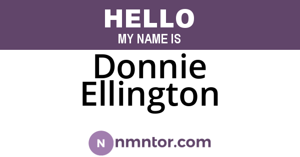 Donnie Ellington