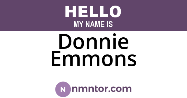 Donnie Emmons