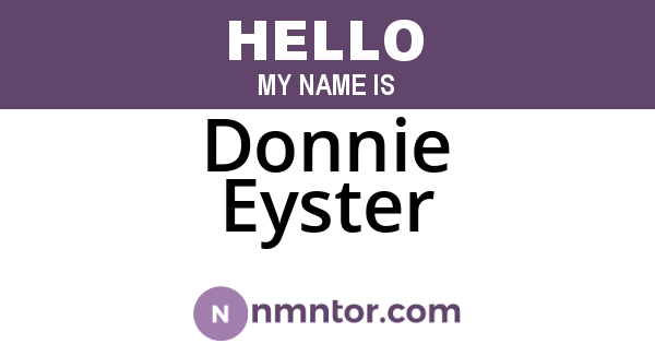 Donnie Eyster