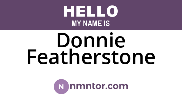 Donnie Featherstone