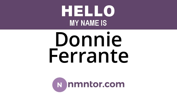 Donnie Ferrante