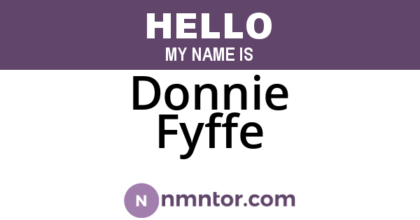 Donnie Fyffe