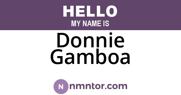 Donnie Gamboa