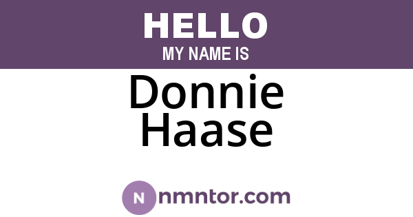 Donnie Haase