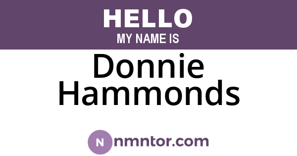 Donnie Hammonds