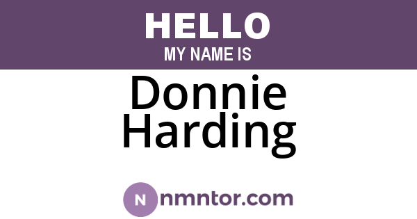 Donnie Harding