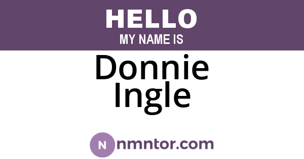 Donnie Ingle