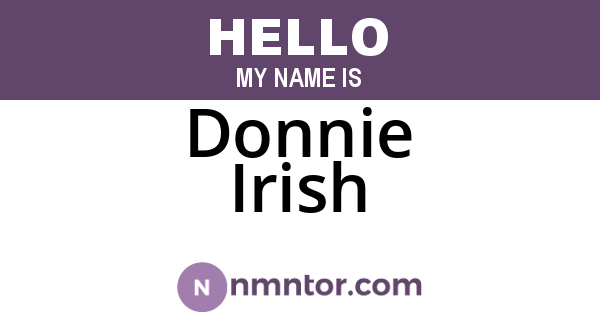 Donnie Irish