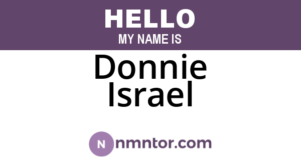 Donnie Israel