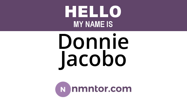Donnie Jacobo