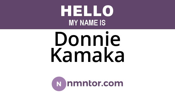 Donnie Kamaka