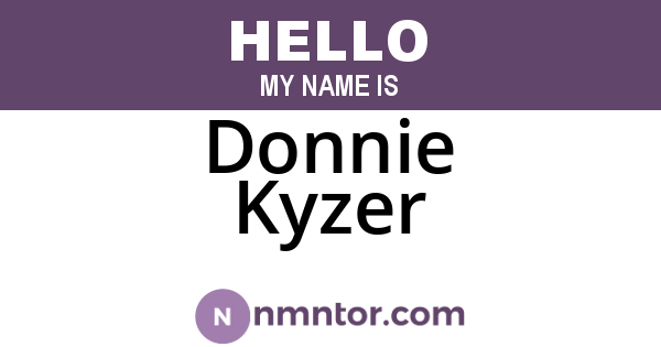 Donnie Kyzer