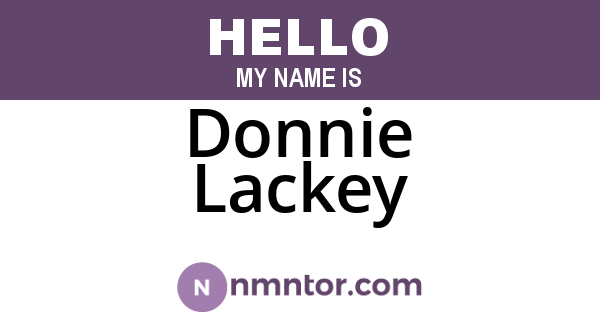 Donnie Lackey