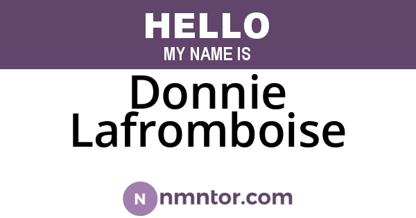 Donnie Lafromboise