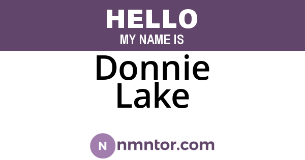 Donnie Lake