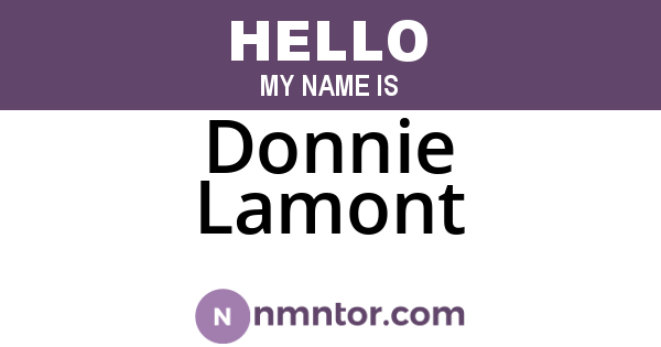 Donnie Lamont