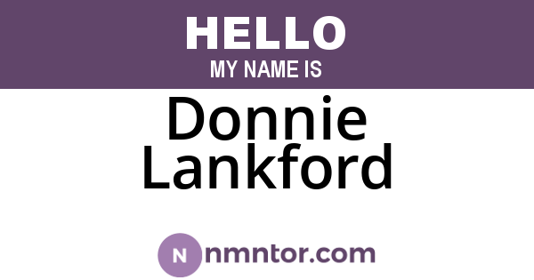 Donnie Lankford