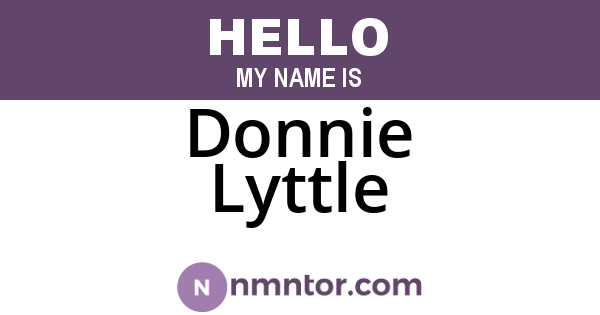 Donnie Lyttle