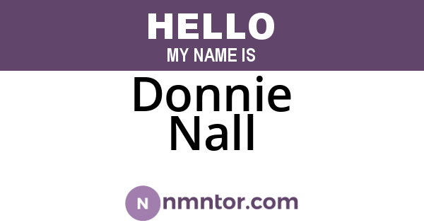 Donnie Nall
