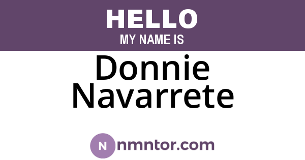 Donnie Navarrete