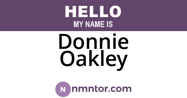 Donnie Oakley