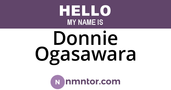 Donnie Ogasawara