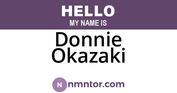 Donnie Okazaki