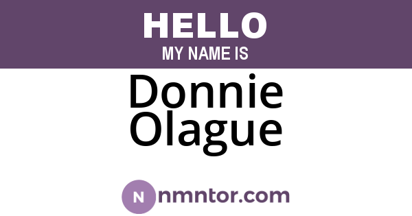 Donnie Olague