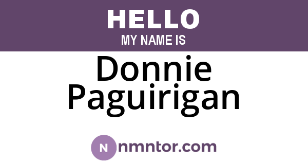 Donnie Paguirigan