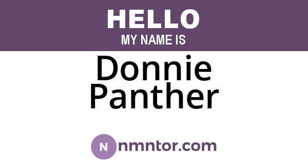 Donnie Panther