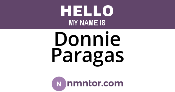 Donnie Paragas