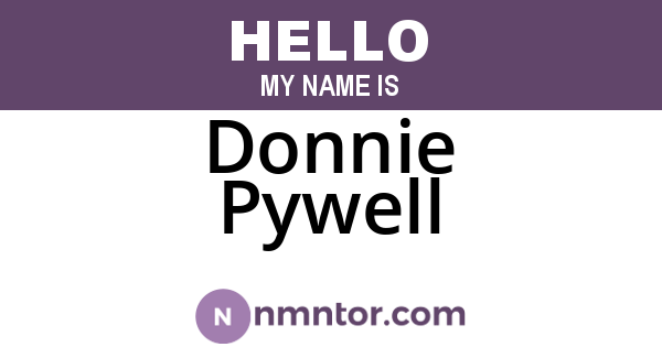 Donnie Pywell