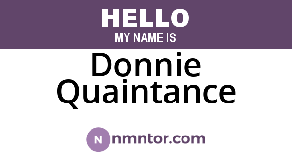 Donnie Quaintance
