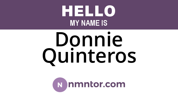 Donnie Quinteros