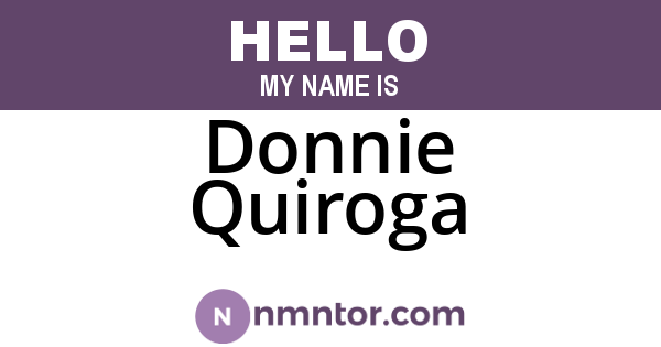 Donnie Quiroga